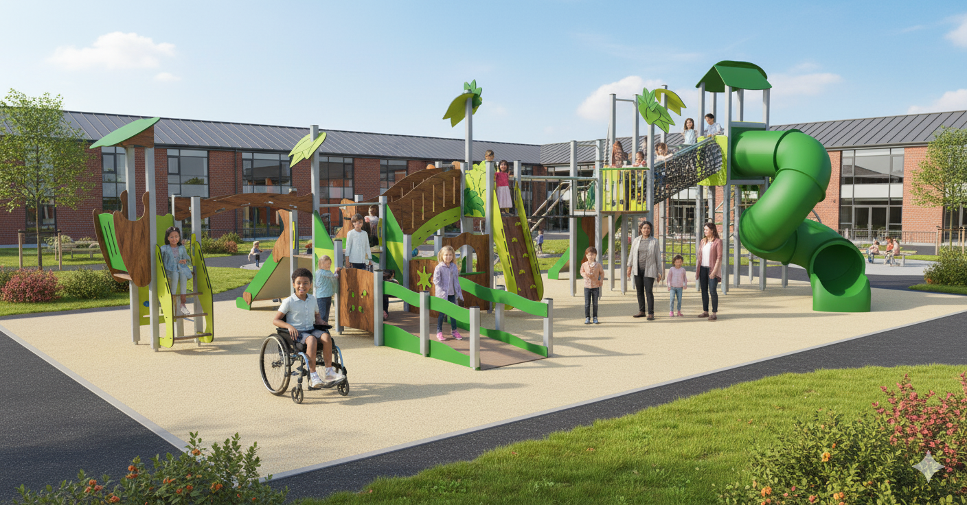 Aire de Jeux pour tous - Aire de jeux inclusive