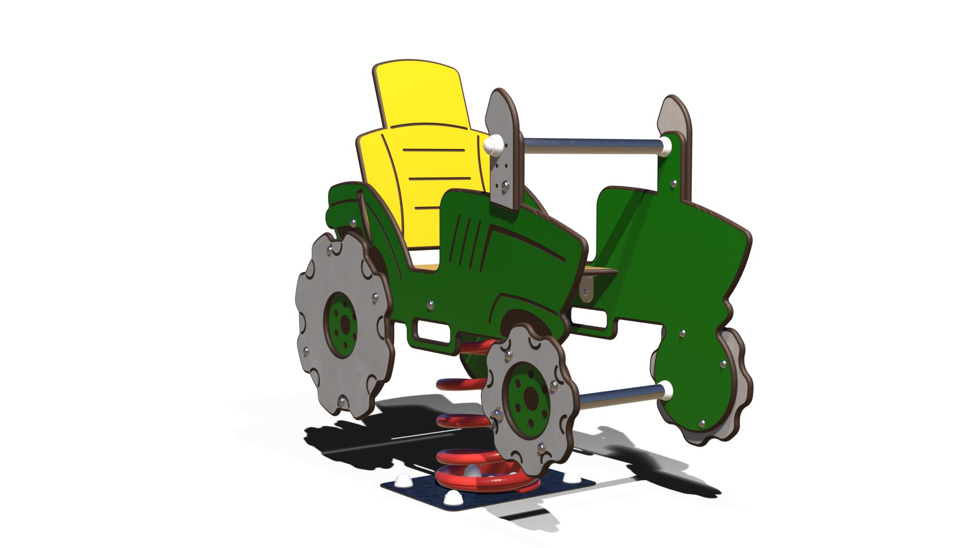 RTA-jeu-exterieur-ressort-aire-de-jeux-Tracteur-vert-visuel3D-Recto