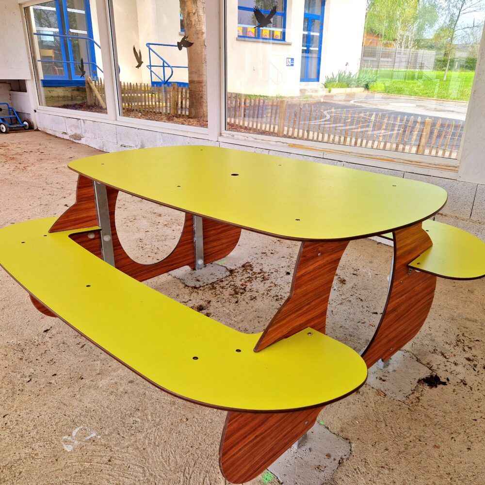Acl Table Collation Mobilier école Goûter Devoir Cour Récréation Couleur Durable Solide Hpl .jpg