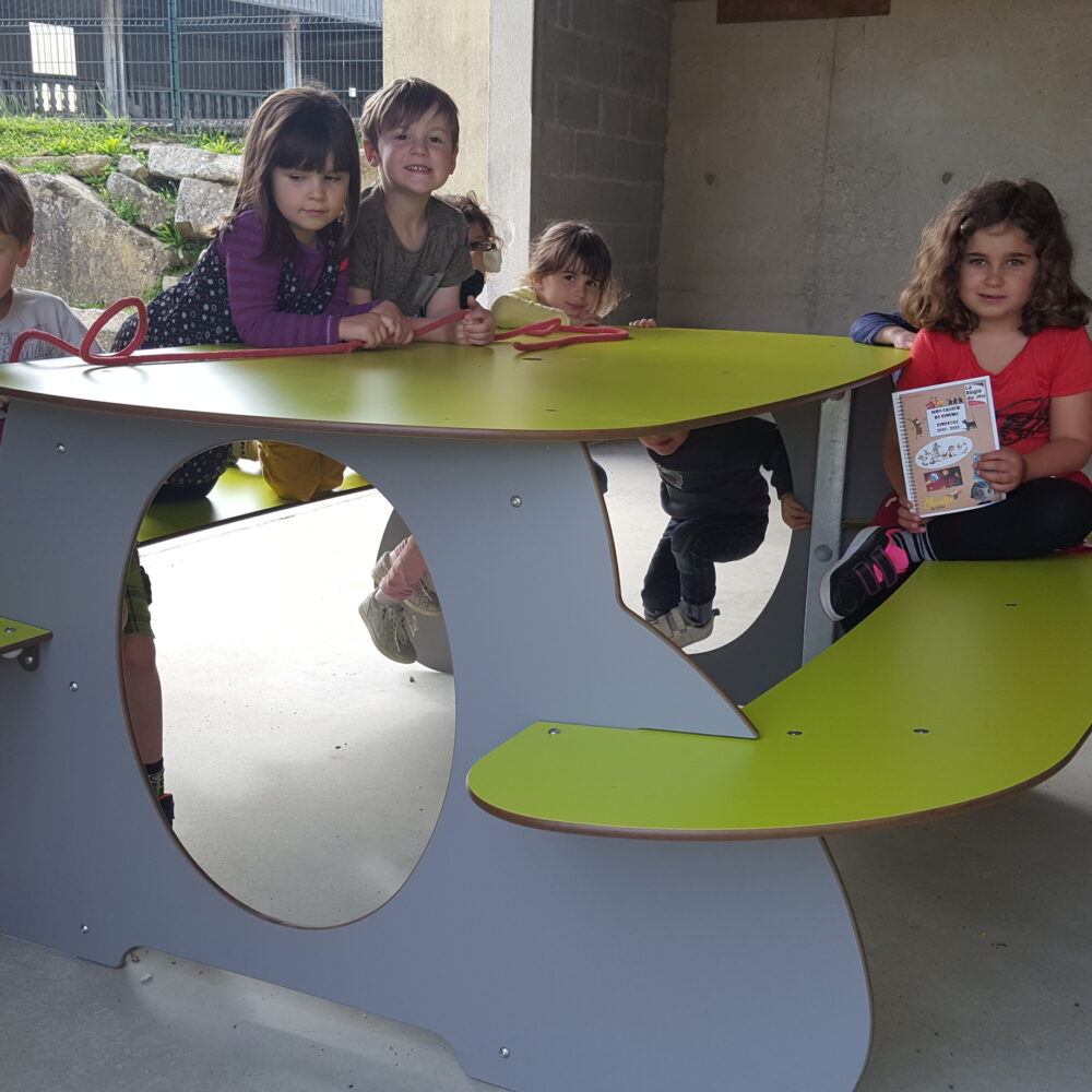 Acl Table Collation Mobilier école Goûter Devoir Cour Récréation Couleur Durable Solide Hpl .jpg