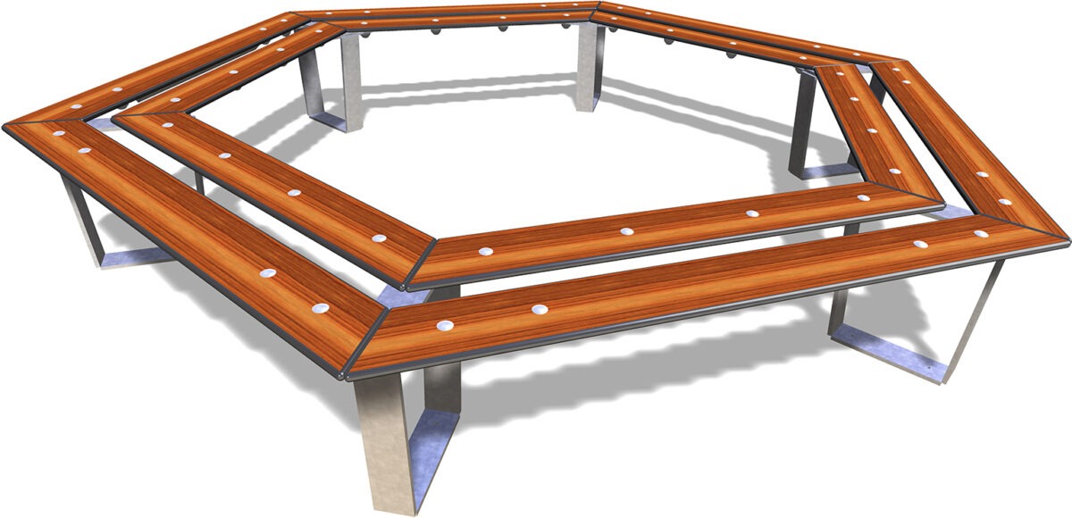 Amgh Banc Grillon Hexagonal Hpl