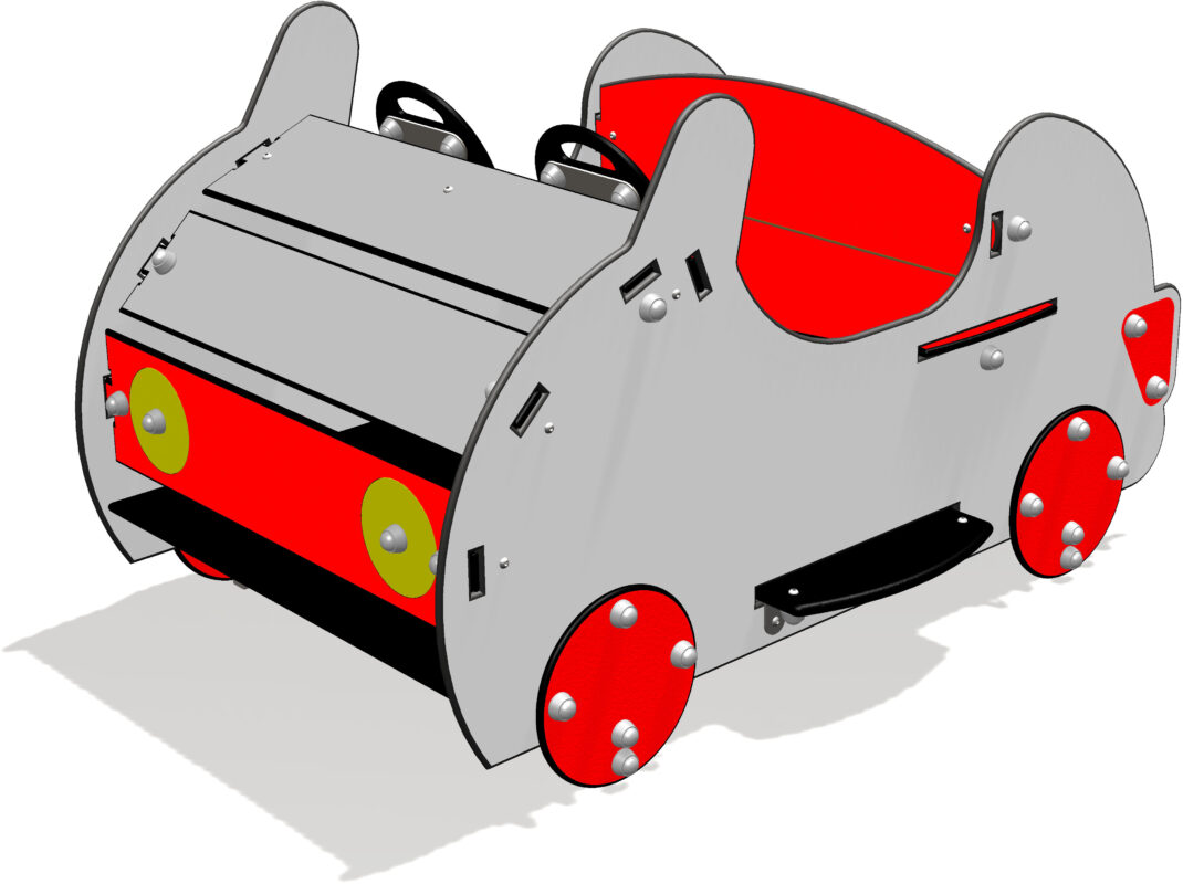 MAC-Roadster Gris Rouge-cabane-voiture-véhicule-visuel3D