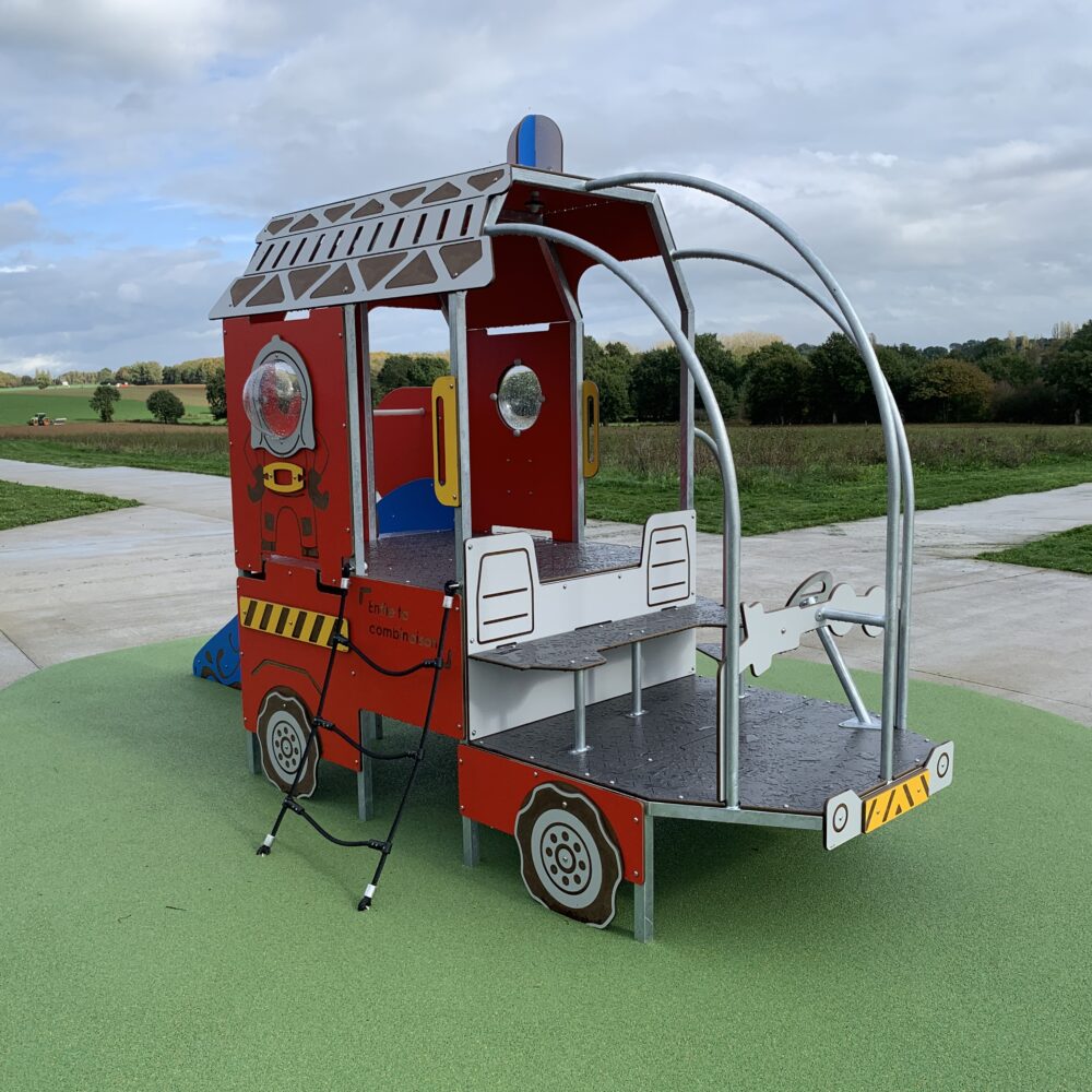 Mpp Pinpon Camion Pompier Rouge Enfants Jeu Extérieur Photo Realisation Parc (4)