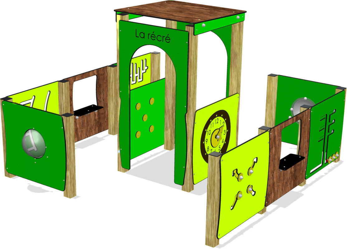 Mre-2 Récréa-2-poteaux-bois-habillage-Hpl-Natura-Recto