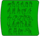 Panneau Langue Des Signes Face