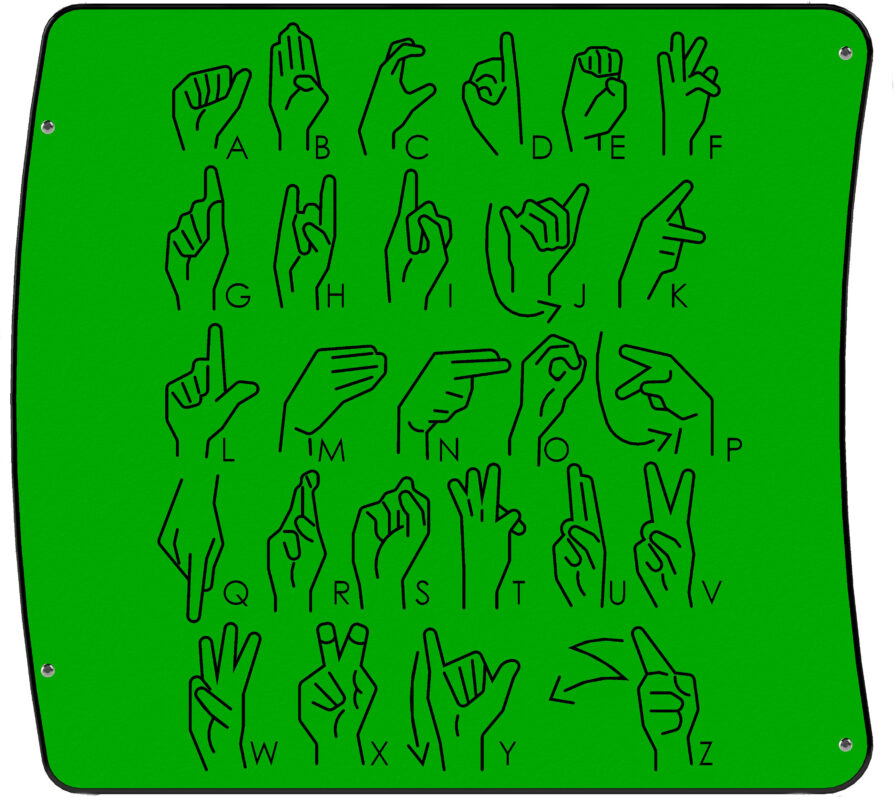 Panneau Langue Des Signes Face