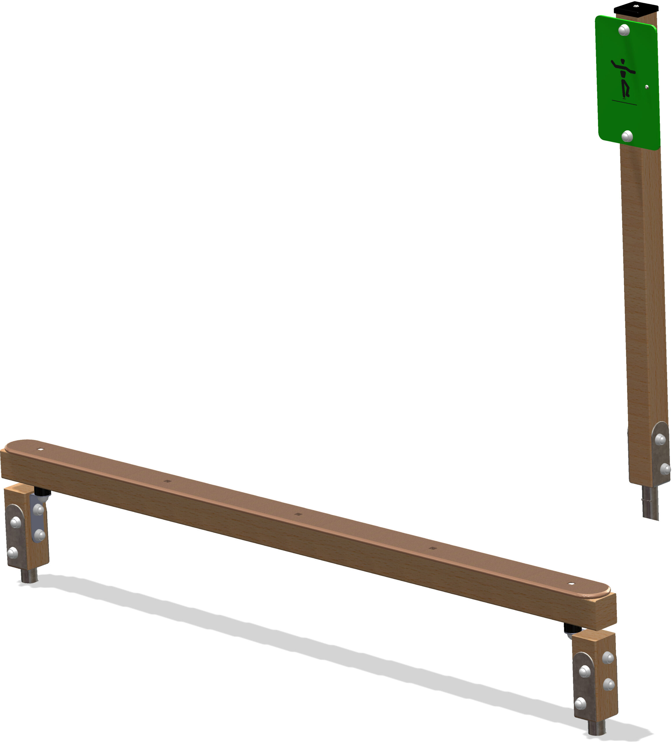 Pw14 Poutre D'equilibre Simple Instable Bois