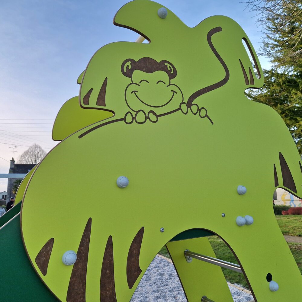 Tcq Classic 150 Toboggan Grimpe Echelons Glisse Jungle Cocotier Singe Radenac 56 Hpl Photo (2)