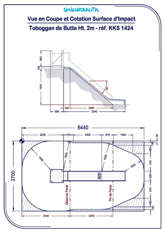 Kks 1424 Vue En Coupe Et Cotation Surface D'impact