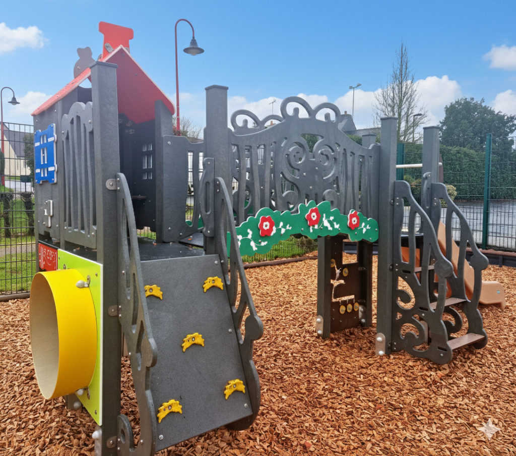 Structure Jeux Recycle Cabane Escalade Cornillé(35)