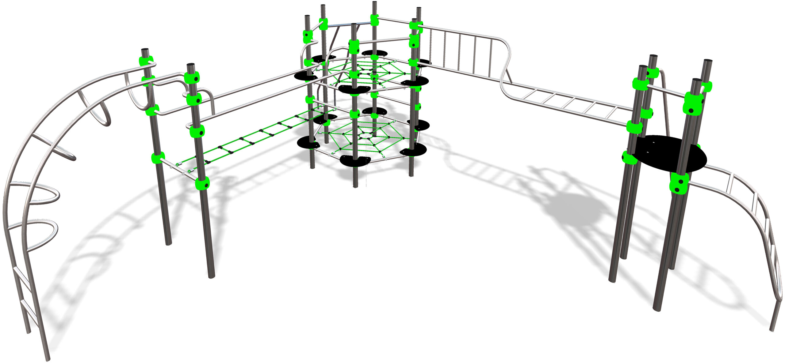 Structure de jeu tubulaire KBS 045 pour adolescents parcours agilité