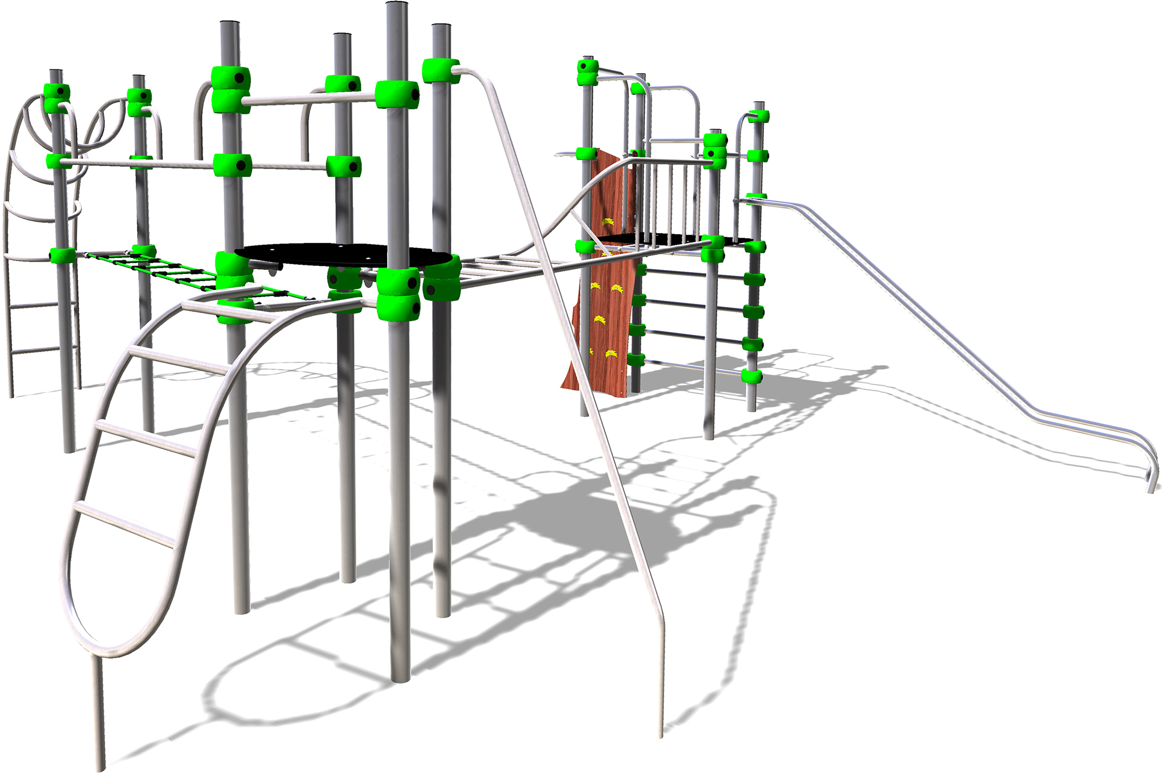 Structure d'escalade tubulaire KBS 054 pour enfants et adolescents