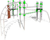 Structure d'escalade tubulaire KBS 054 pour enfants et adolescents