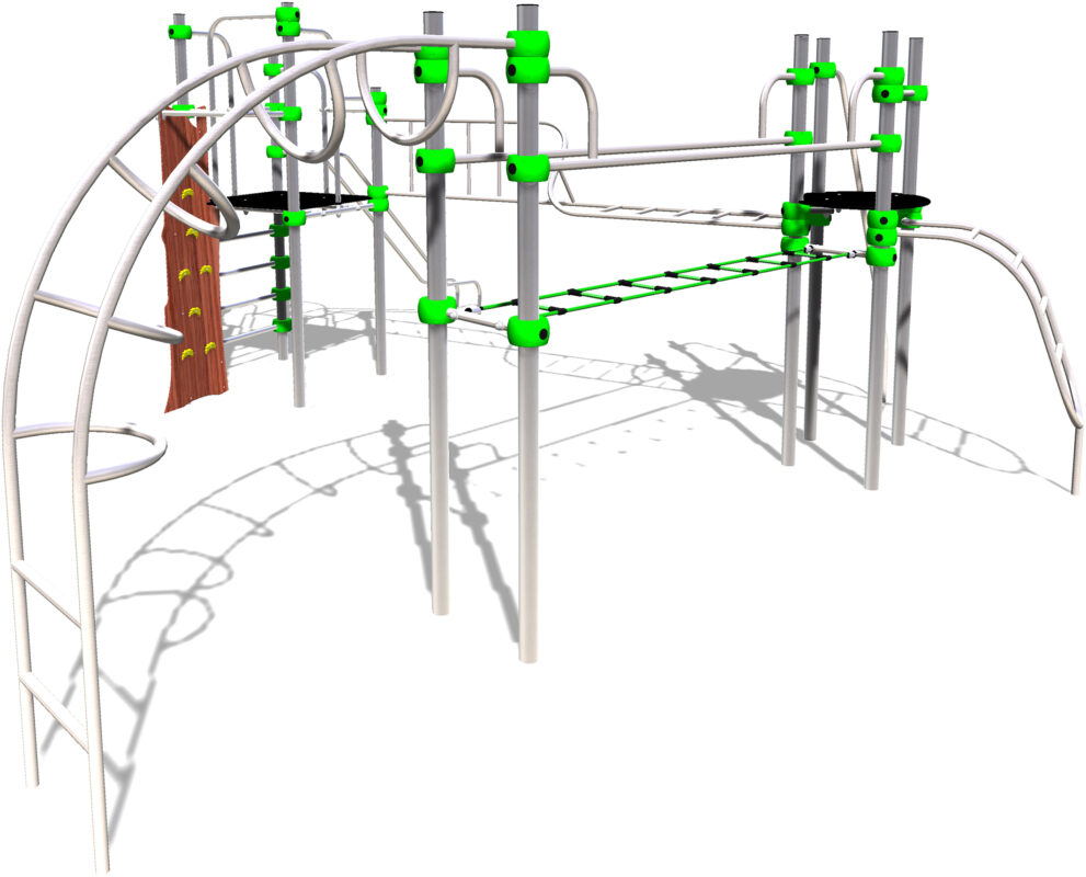 Structure d'escalade tubulaire KBS 054 pour enfants et adolescents
