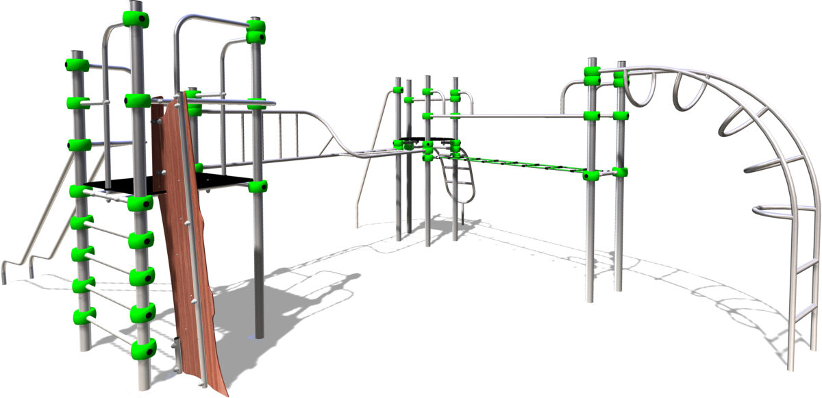 Structure d'escalade tubulaire KBS 054 pour enfants et adolescents