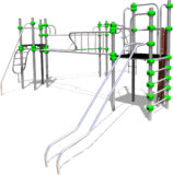 Structure d'escalade tubulaire KBS 054 pour enfants et adolescents
