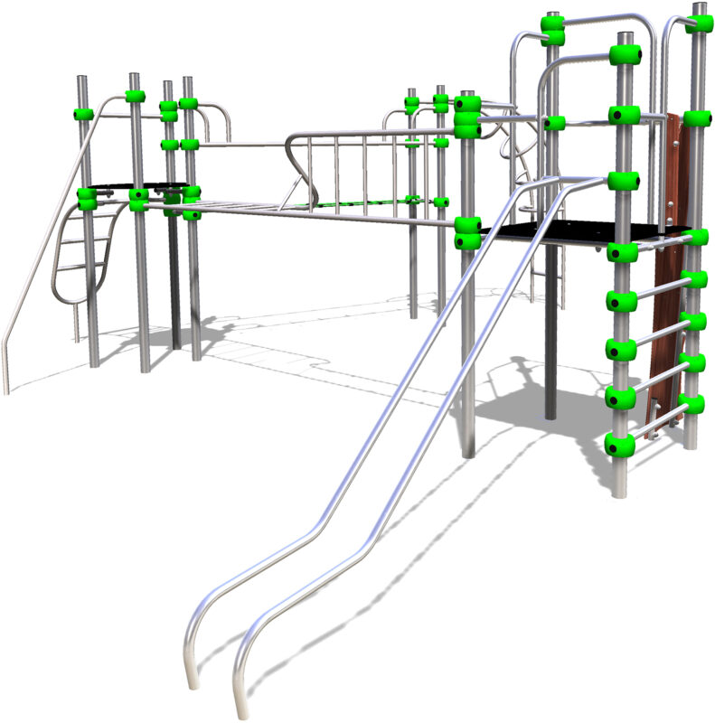 Structure d'escalade tubulaire KBS 054 pour enfants et adolescents