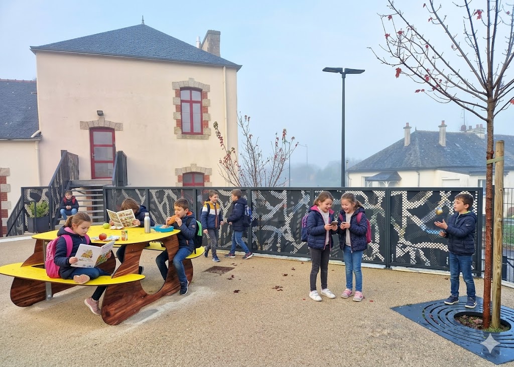 Table Dejeuner Cour Recreation