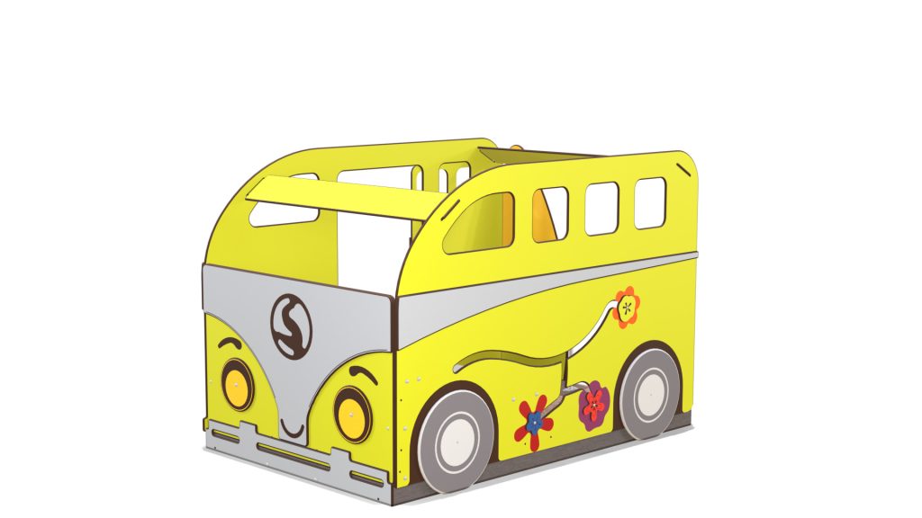 Cabane de jeu en HPL pour aire de jeux extérieure enfant 2 à 12 ans - Modèle California Fabriqué en France.