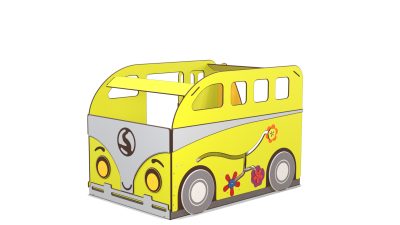 Cabane de jeu en HPL pour aire de jeux extérieure enfant 2 à 12 ans - Modèle California Fabriqué en France.